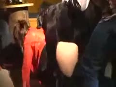 In this exciting beast sex video, a dirty, large, attractive woman is having her well-used twat smacked by K9.